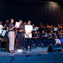 MHT students performing at the MM charity concert 2024 