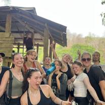 a group poses for a fun shot 