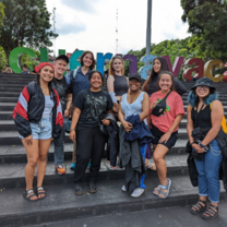 Student group at the Cuernavaca Sign