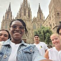 Our June cohort at the Barcelona Cathedral! 