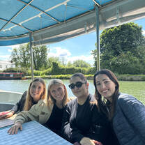 Riverboat tour down the Thames on the Oxford day trip! 