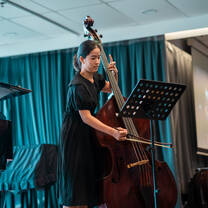 Girl playing Double Bass