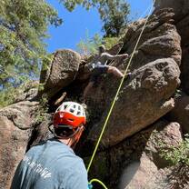 John rock climbing with us!