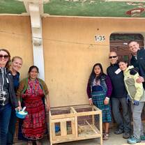 group with chicken coop