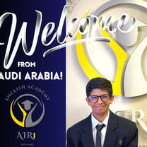 Student from Saudi Arabia at AIR1 ENGLISH ACADEMY in uniform