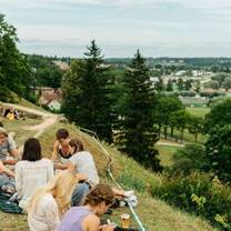 Students on a hill in Estonia
