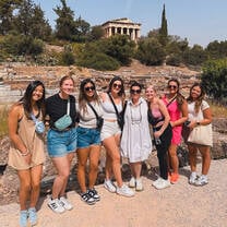 students in on site class at monument