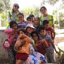 with the kids