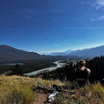 view of Jasper from Pyramid Bench