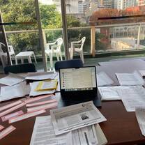 A busy desk
