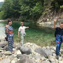 standing by river