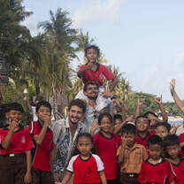 After Beach cleaning with the school kids