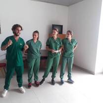 GXVO volunteers enjoying working in a hospital