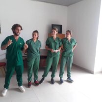 GXVO volunteers enjoying working in a hospital
