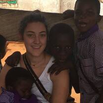 Hanging out with volunteer
