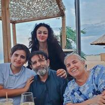 Student Eva with her host family in France