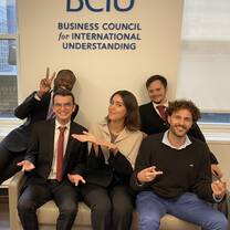 Group of students at internship