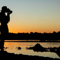 Picturesque sunsets on the bans of the Limpopo 