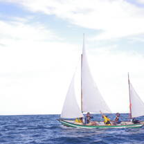 A NOLS sailboat on the sea