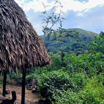 A view from the Kankurua, a sacred house of the Arhuacos where we host circles of fire for volunteers. 
