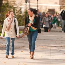 Students walking