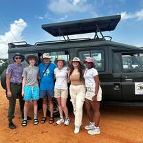 Go-Elective Abroad Premed and Medical Students doing a safari in Masai Mara Kenya. 