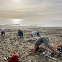 Yoga by the beach