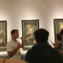 Our teacher with a Goya painting