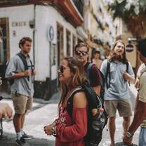 College students hanging out in Cadiz