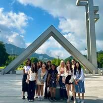 Group of Students by the gates of Seoul National University