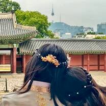 Women viewing of Namsan Tower