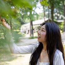 Woman explores Nami Island