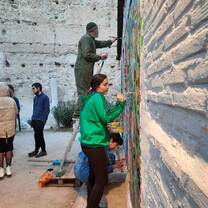 Students wall painting