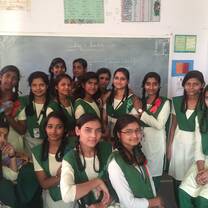 Students group photo at classroom