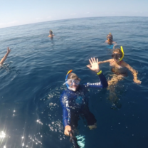 Volunteers in the Ocean