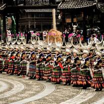 Dong people in their traditional attire