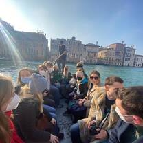 Students on a gondola trip