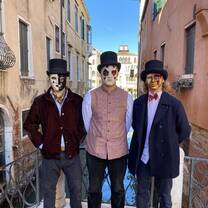 Students dressed up at Venice Carnival