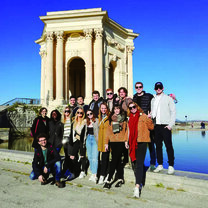 Students posing