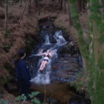 swimming in the natural pool