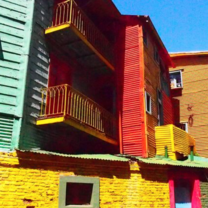 A colorful building in Buenos Aires