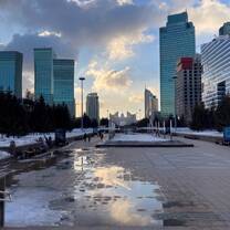 A city skyline
