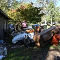Debris from a home in North Carolina