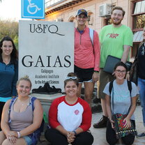 Group of students studying in Ecuador