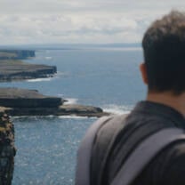 Students enjoying view on fieldtrip to Aran Islands