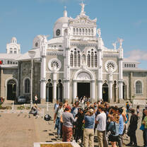 Students at Cartago Basilica