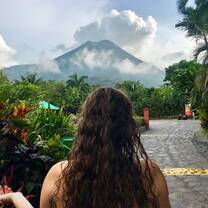 Student overlooking beautiful scenery in Costa Rica