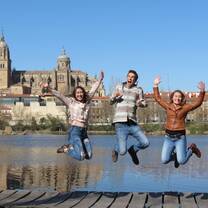 Participants jump for joy in Spain!