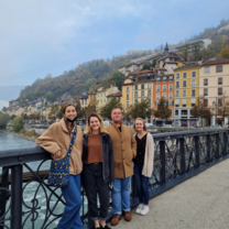 Participants pose for a picture in France