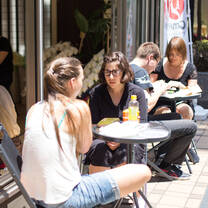 Genki Students outside